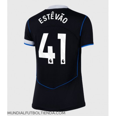Camiseta Chelsea Estevao Willian #41 Tercera Equipación Replica 2025-26 para mujer mangas cortas Camiseta Chelsea Estevao Willian #41 Tercera Equipación Replica 2025-26 para mujer mangas cortas